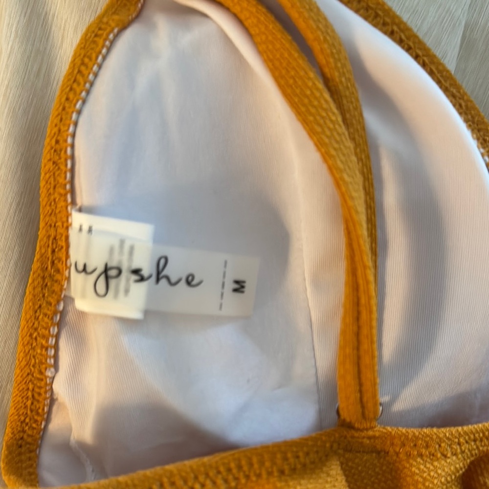Cupshe Mustard Yellow Ruffled Bralette - Picture 3 of 4